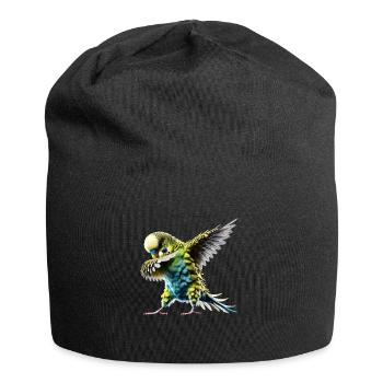 Drôle Dabbing Perruche Oiseau Amoureux des animaux - Bonnet en jersey - noir - Devant