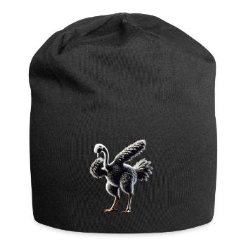 Lustiges Dabbing Straus Vogel Tierliebhaber Strauß - Jersey-Beanie - Schwarz - Vorne