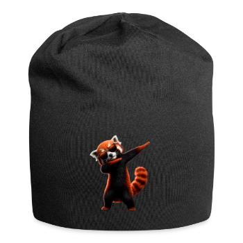 Fun Dabbing Red Panda Animal Lover Safari - Jersey Beanie - black - Front