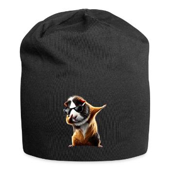Drôle Dabbing Cochon d’Inde Amoureux des animaux Animal - Bonnet en jersey - noir - Devant