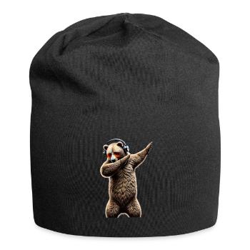Drôle Dabbing Ours Amoureux des animaux Zoo Ours Animal - Bonnet en jersey - noir - Devant