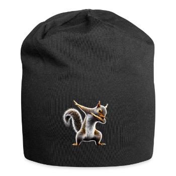 Funny Dabbing Squirrel Animal Lover Animals - Jersey Beanie - black - Front