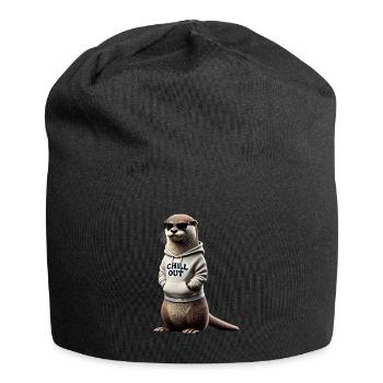 Funny Otter Chill Out Animal Lover Chill - Jersey Beanie - black - Front