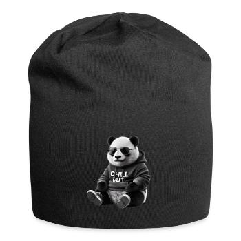Funny Panda Bear Chill Out Animal Lover Chill - Jersey Beanie - black - Front