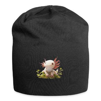 Axolotl Motif Tail Lurch Animal Lover Headphones - Jersey Beanie - black - Front