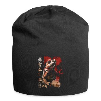 Japanisches Chamäleon Safari Reptilien Terrarium - Jersey-Beanie - Schwarz - Vorne