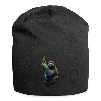 Funny Sloth Art Animal Sloth Wildlife Animals - Jersey Beanie - black - Front