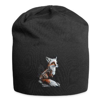 Drôle Renard Renard Art Animal Nature Animaux Animaux Sauvages - Bonnet en jersey - noir - Devant