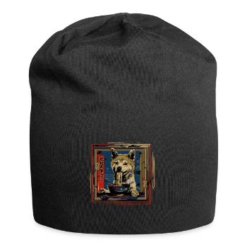 Motif Chien Manga Ramen Nouille Chien Anime Art - Bonnet en jersey - noir - Devant