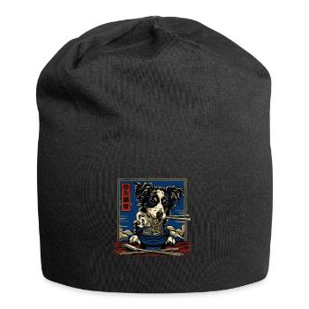 Motif Chien Manga Ramen Nouille Chien Anime Art - Bonnet en jersey - noir - Devant