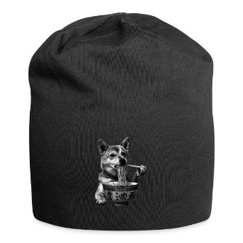 Motif Chien Manga Ramen Nouille Chien Anime Art - Bonnet en jersey - noir - Devant