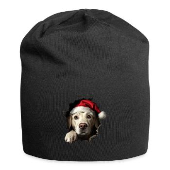 Hundebesitzer Hunde Weihnachten Weihnachts Hund - Jersey-Beanie - Schwarz - Vorne
