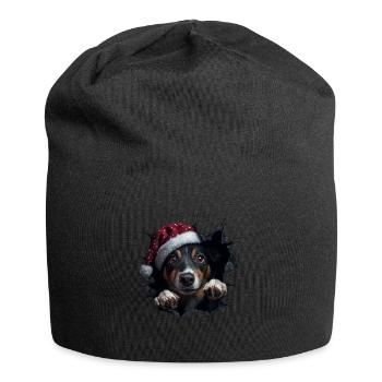 Hundebesitzer Hunde Weihnachten Weihnachts Hund - Jersey-Beanie - Schwarz - Vorne