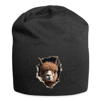 Funny Alpaca Alpaca Lover Cute Zoo Animals - Jersey Beanie - black - Front