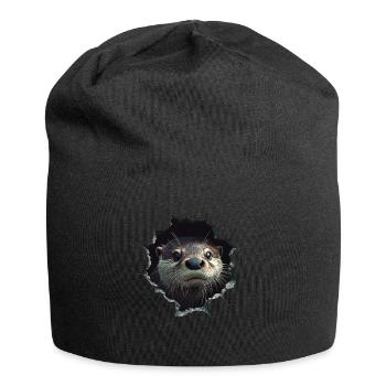 Funny Otter Otter Lover Cute Otter Zoo - Jersey Beanie - black - Front