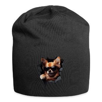 Drôle de chien propriétaire Chien mignon Chihuahua - Bonnet en jersey - noir - Devant