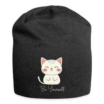 Cat Be Yourself Be Yourself Love Motivation - Jersey Beanie - black - Front