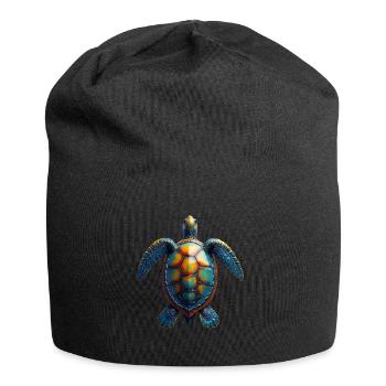 Amoureux des tortues de mer Motif safari animalier - Bonnet en jersey - noir - Devant