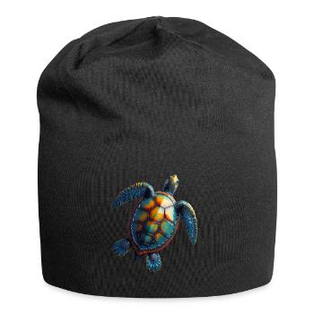 Amoureux des tortues de mer Motif safari animalier - Bonnet en jersey - noir - Devant