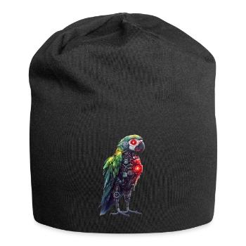 Drôle Robot Art Perroquet Cyborg Oiseau Perroquet - Bonnet en jersey - noir - Devant