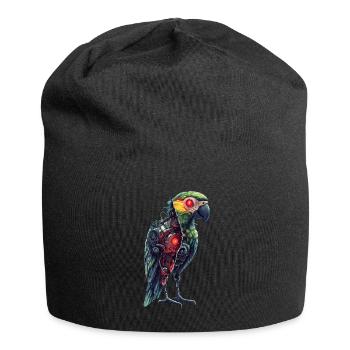 Drôle Robot Art Perroquet Cyborg Oiseau Perroquet - Bonnet en jersey - noir - Devant