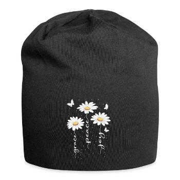 Summer Flowers Flower Inspiration Motivational Saying - Jersey Beanie - black - Front