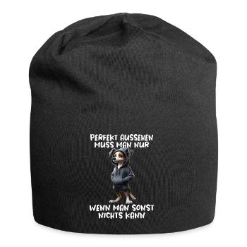 Funny Dog Saying Animal Lover Funny Dog Dog - Jersey Beanie - black - Front