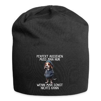 Funny Dog Saying Animal Lover Funny Dog Dog - Jersey Beanie - black - Front