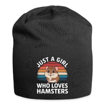 Hamster - Jersey-Beanie - Schwarz - Vorne