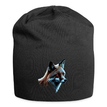 Lustiges Fuchs Fox Kunst Tier Natur Wildtier Tiere - Jersey-Beanie - Schwarz - Vorne