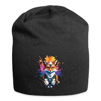 Drôle Renard Renard Art Animal Nature Animaux Animaux Sauvages - Bonnet en jersey - noir - Devant