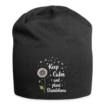 Dandelion Dandelion Lover Floral Floral - Bonnet en jersey - noir - Devant