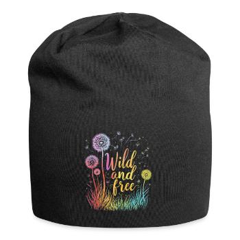 Dandelion Dandelion Lover Floral Floral - Bonnet en jersey - noir - Devant