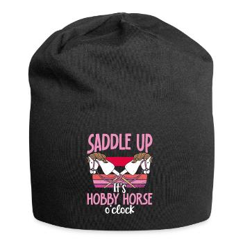 Hobby Horsing Hobby Horse Horse Horse Riding - Jersey Beanie - black - Front