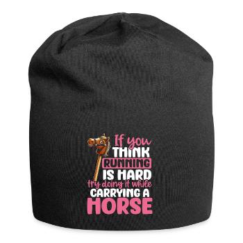 Hobby Horsing Hobby Horse Horse Horse Riding - Jersey Beanie - black - Front