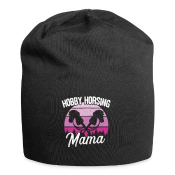 Hobby Horsing Mom Hobby Horse Horses Riding - Jersey Beanie - black - Front