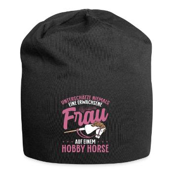 Hobby Horsing Hobby Horse Horse Horse Riding - Jersey Beanie - black - Front