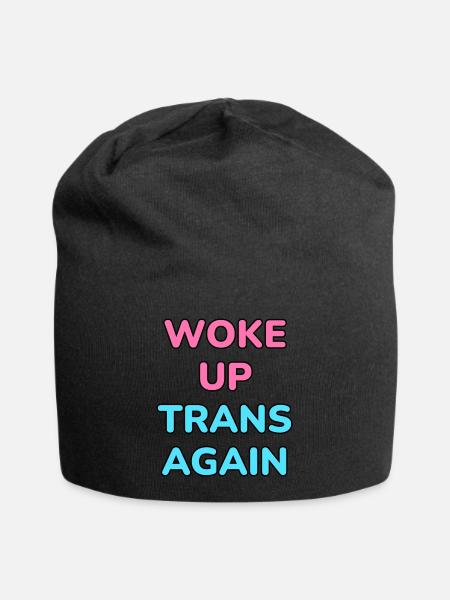 Wieder trans aufgewacht - trans pride - Jersey-Beanie - Schwarz