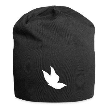 Schmetterling - Jersey-Beanie - Schwarz - Vorne