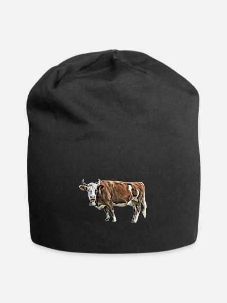 cow - Jersey Beanie - black