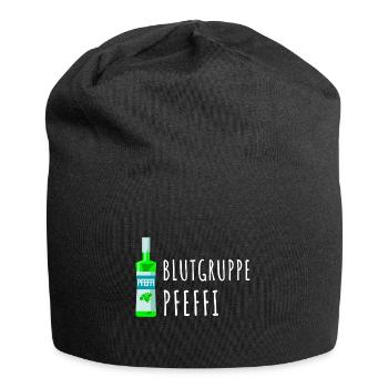 Pfefferminz Likör Pfeffi Vatertag Sauf - Jersey-Beanie - Schwarz - Vorne