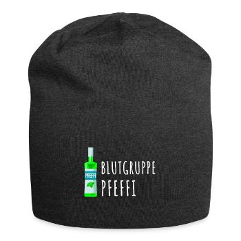 Pfefferminz Likör Pfeffi Vatertag Sauf - Jersey-Beanie - Anthrazit - Vorne