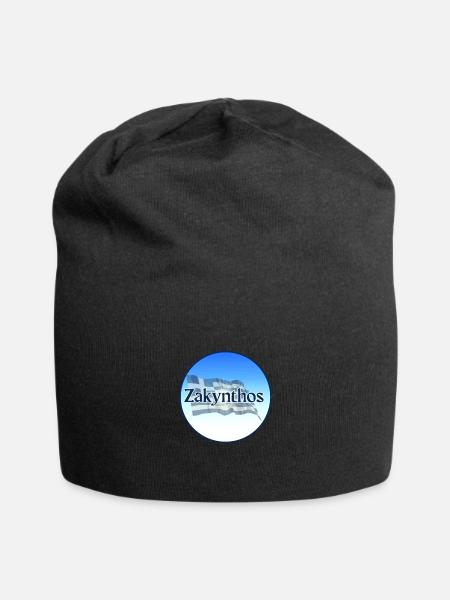Zakynthos Grèce Drapeau grec - Bonnet en jersey - noir