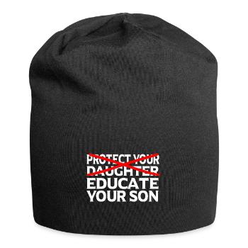 Féministe Féminisme émancipation cadeau - Bonnet en jersey - noir - Devant