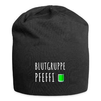 Pfefferminz Likör Pfeffi Vatertag Sauf - Jersey-Beanie - Schwarz - Vorne