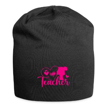 Teacher Retro Cute Teacher Design - Bonnet en jersey - noir - Devant