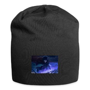 Wilder Krieger im Dunkeln - Jersey-Beanie - Schwarz - Vorne