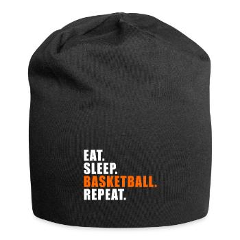 EAT SLEEP BASKETBALL REPEAT GIFT STREETBALL - Jersey Beanie - black - Front