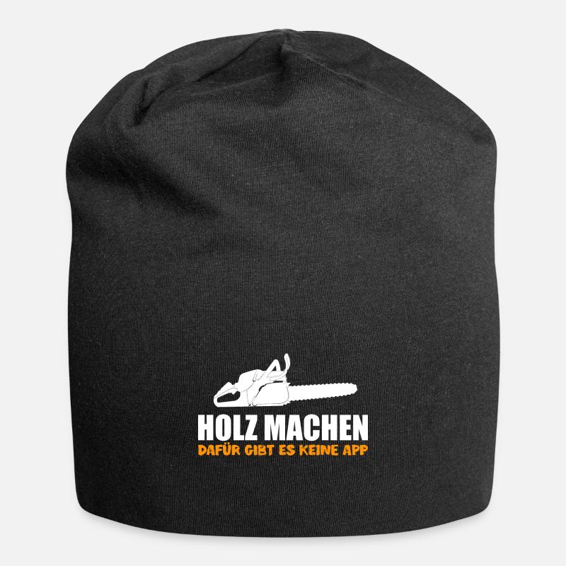 Baumfäller Geschenk - Jersey-Beanie - Schwarz