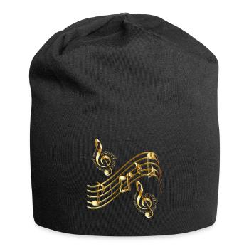 Music: sheet music, scale - Jersey Beanie - black - Front